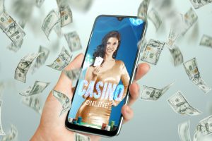 beautiful-girl-with-playing-cards-in-her-hand-on-the-smartphone-screen-and-falling-dollars-online-casino-gambling-betting-roulette-flyer-poster-template-for-advertising